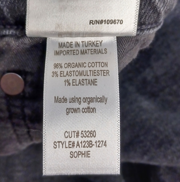 Agolde Sophie Sz 27 Distressed Black Ankle Jeans - Picture 10 of 14